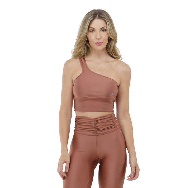 Top Cropped Meteoro Bronce Oscuro