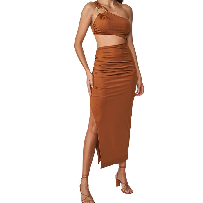 Vestido Midi Slim Cut Out Jersey Drome