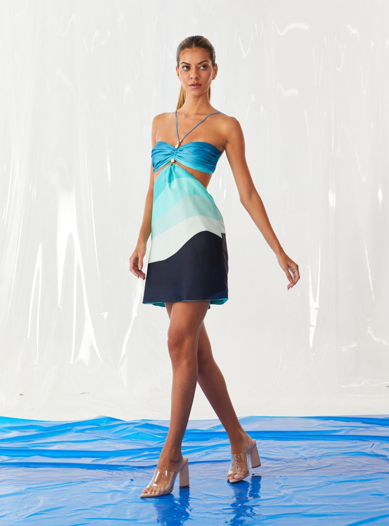 Vestido Waves Con Recortes