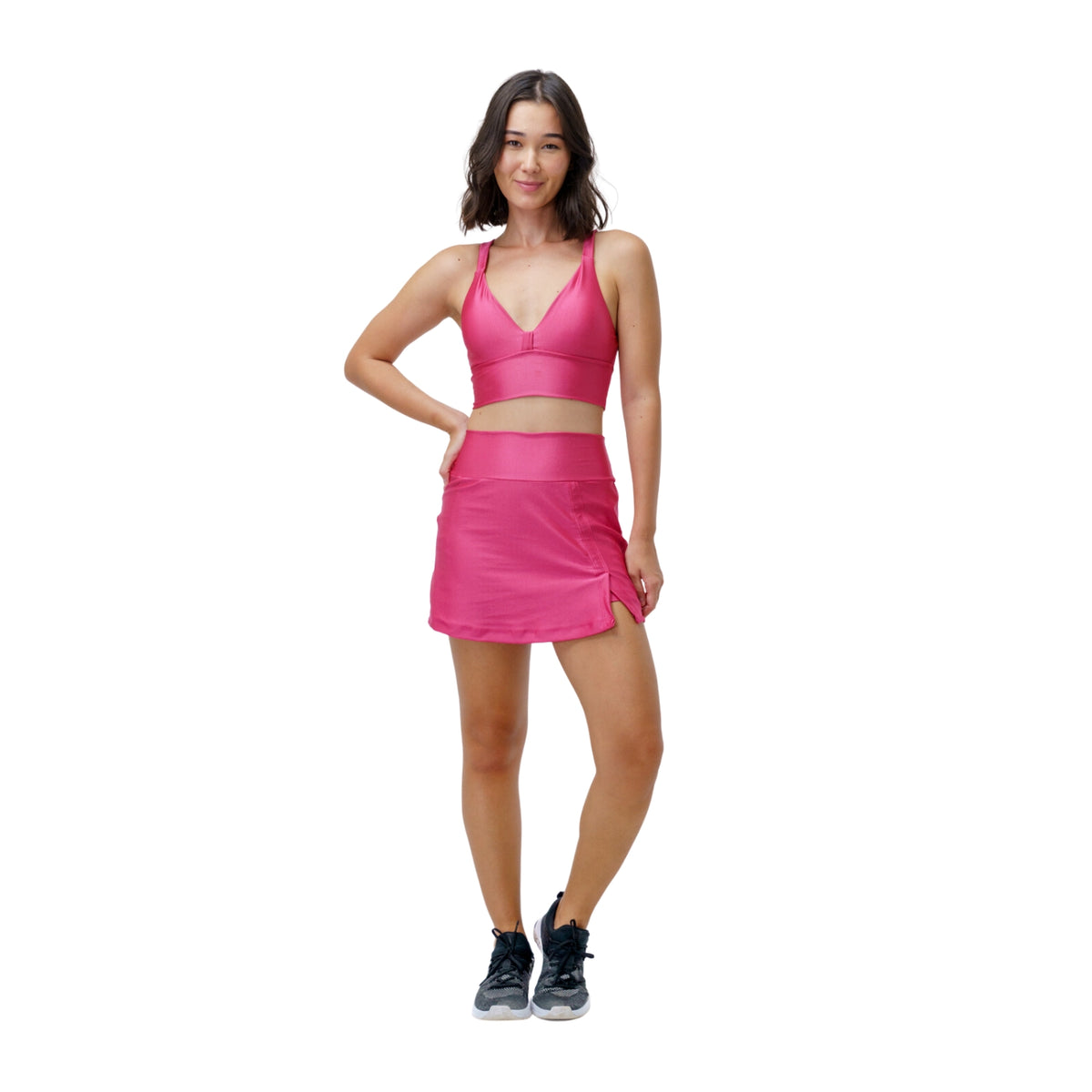 Falda Short Fitness Encanto Rosa Goiaba