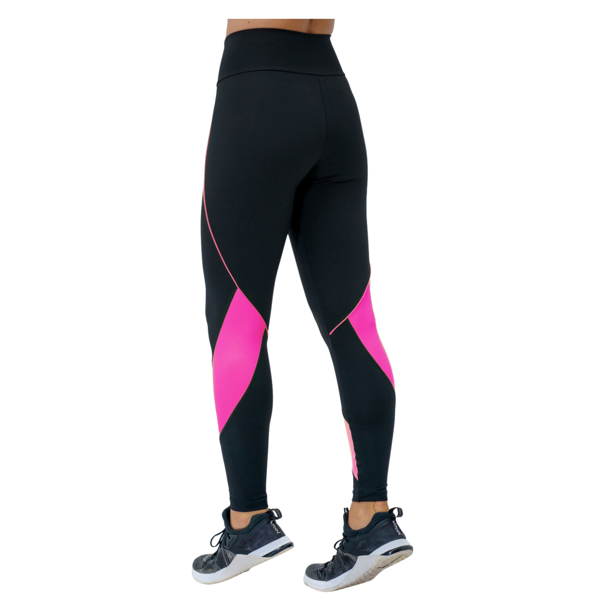 Legging Fitness Fuerza Negro / Rosa Neón